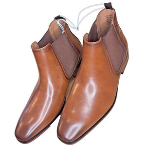 NEW Guess GMSYLEM-R 701 Brown Pull On Dress Chelsea Boots Size 8.5 M Fancy